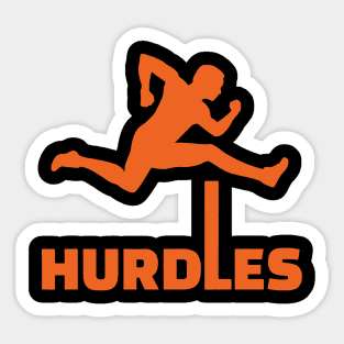 HURDLES orange Sticker